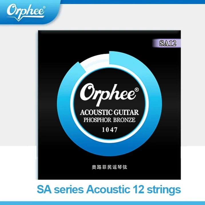 1 Pcs Orphee SA12 String Folk Series Hexagonal Steel Core Phosphorus Copper Wrapping Sound Bright String