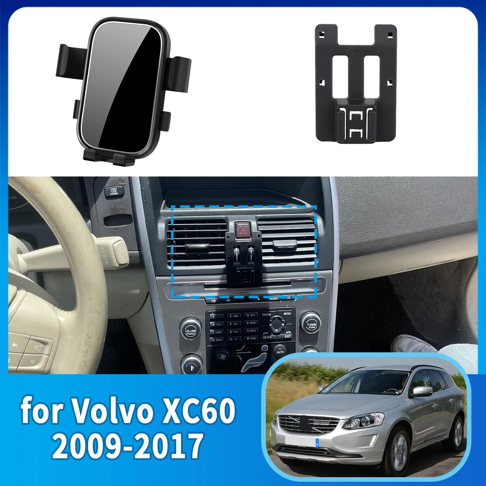 

Accessories Car Mobile Phone Holder for Volvo XC60 XC 60 2009~2017 360 GPS Bracket Navigation Stand Auto