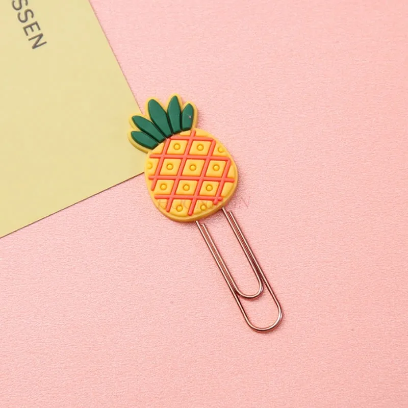 5pcs Cartoon paper clips, paper clips, cute bookmarks, metal clips, office supplies, multifunctional stationery