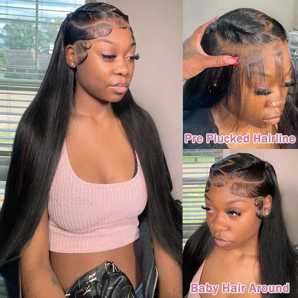 Bone Straight Human Hair Bundles With 13x4 HD Lace Frontal With Extensions Brazilian Weavings 3 Bundles With Closure for Women