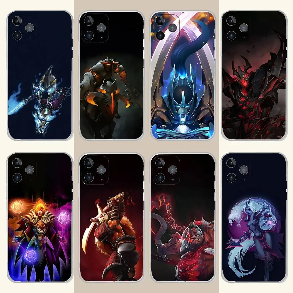حافظة هاتف Game D-DotaS 2 لهاتف iPhone 17,16,15,14,13,12,11 Pro,Max,Plus,X,XS,XR,SE4,E غطاء ناعم شفاف صغير