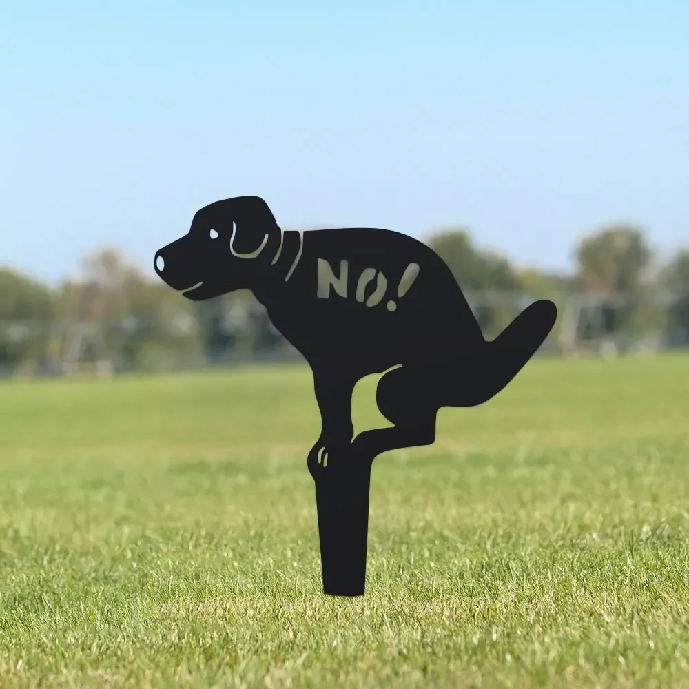 1pc Puppy No Poop Lawn Sign Stake Four Seasons Decorative Garden Yard Farm Stake Universal Dog Warning Sign Outdoor Decor