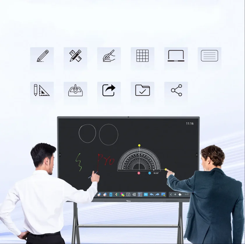 4K HD 75 Inch Touch Screen Electronic Whiteboard Interactive Board Smart Board Prices For Remote Video Conference