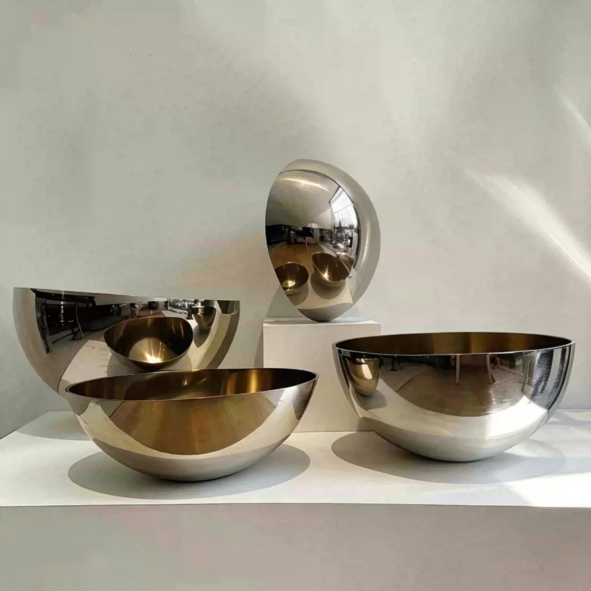 Dia 19-300mm 1.0/1.5/2.0mm Stainless Steel Hollow Hemispherical Polished Mirror Elevator Decorative Hemisphere Steel Tube Cover