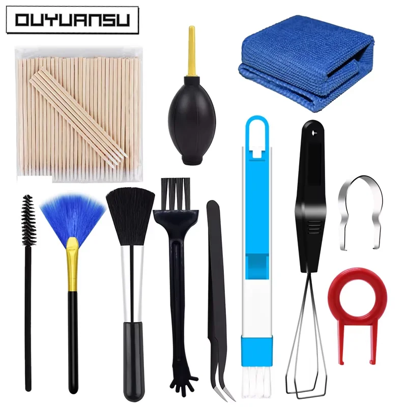 Mechanical Keyboard Cleaning Tool, Key Puller Cleaning, Shaft Puller Cleaning, Brush Cleaning, Scrubbing Laptop Computer
