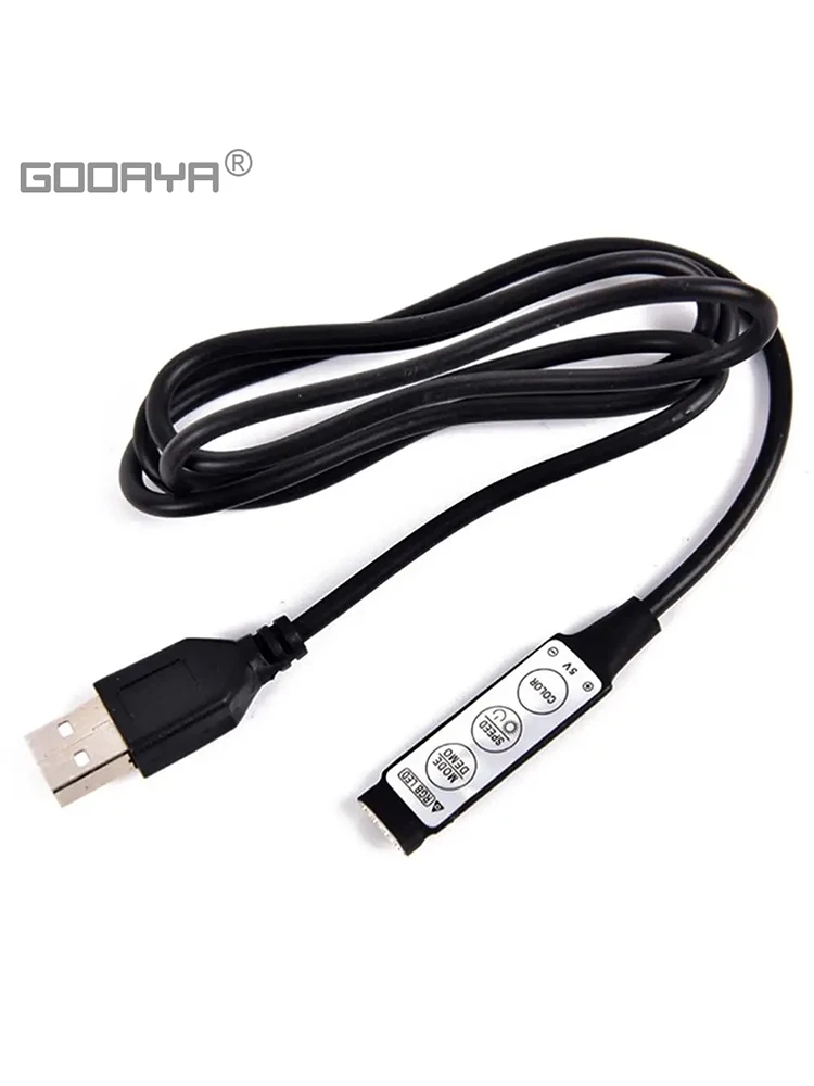 0.5m 1m RGB Controller 5V USB Connector Cable 4pin Line Dimmer 3 Keys for 5V 5050 2835 RGB LED Strip Ribbon TV Backlight Light