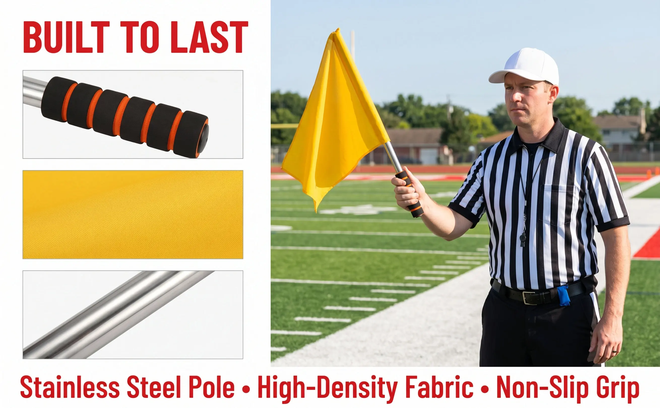 3Pcs Strong Handheld Cheer Flags for Football Racing Fans Party Atmosphere Traffic Direction Festival Events Racing