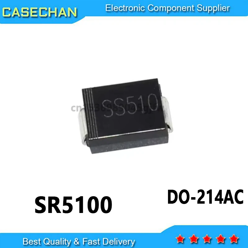 20PCS/LOT SR5100 SS510 SMB 5A 100V DO-214AC SMB SS510 SB5100 DO-214AA New Original Good Quality Chipset
