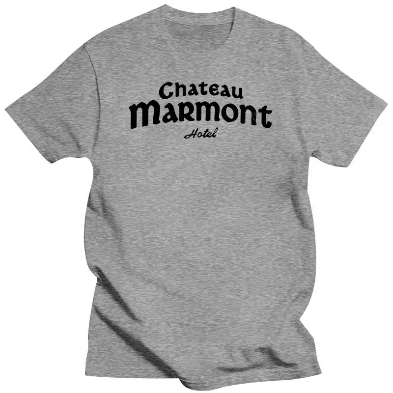 New arrived black short sleeve brand cotton top 1970s CHATEAU MARMONT Men\'s T Shirt print tshirts male casual style tee-shirt