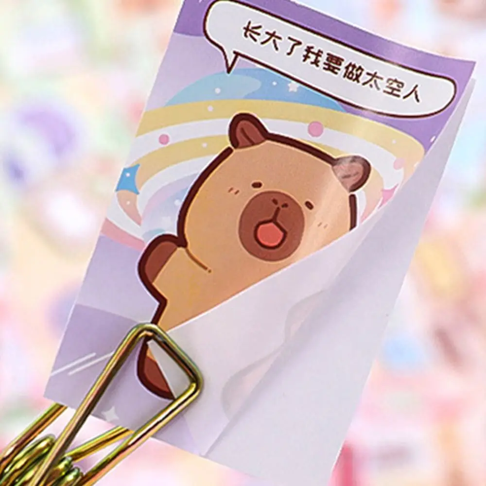 

Многоцветная книга-наклейка с капибарой, 25P, одежда + 25P, капибара, игра для снятия стресса, декоративные наклейки, бумага