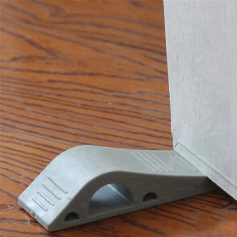 ABNH Door Stoppers -Pack of 1 Rubber Door Wedge for Carpet, Hardwood, Concrete and Tile - Home Improvement Accessories - Gray