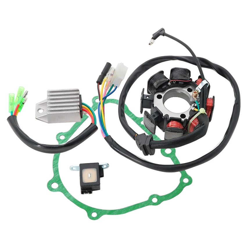 Motorcycle Gasket Generator Cover & Stator Coil & Regulator Rectifier Set For Honda XR250R 1996-2004 31120-KCE-671 31410-KZ1-670