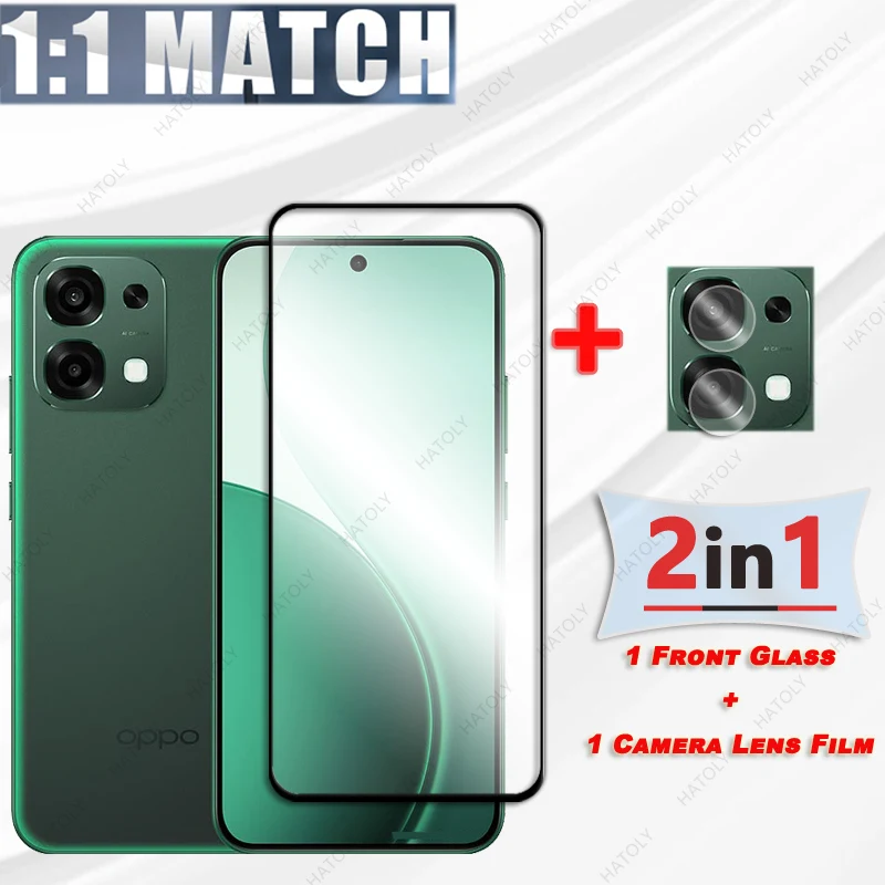 For Oppo F33 Glass Screen Protector For Oppo F31 Film Black Edge Protective Film Camera Lens Protector For Oppo A6 Pro 5G Global