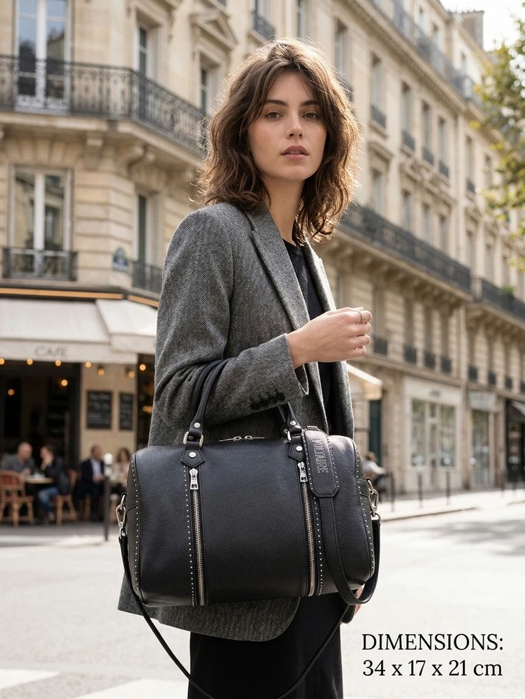 2026 New Model ZV Fashion Women's Boston Bag - Handbag with Shoulder Strap - Pillow Bag view 5