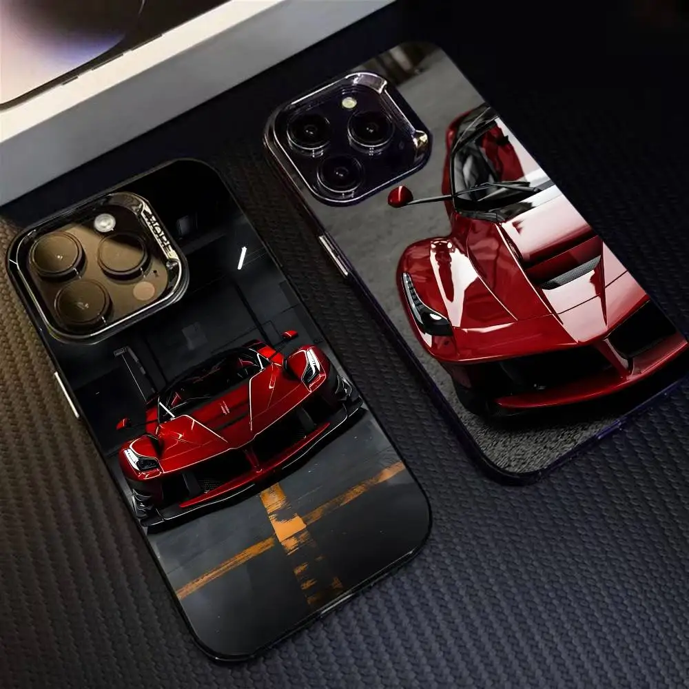 

SuperCar LaF A-Aperta Phone Case For iPhone 16 17 15 14 12 13 Pro Max Black Color Shockproof Cover