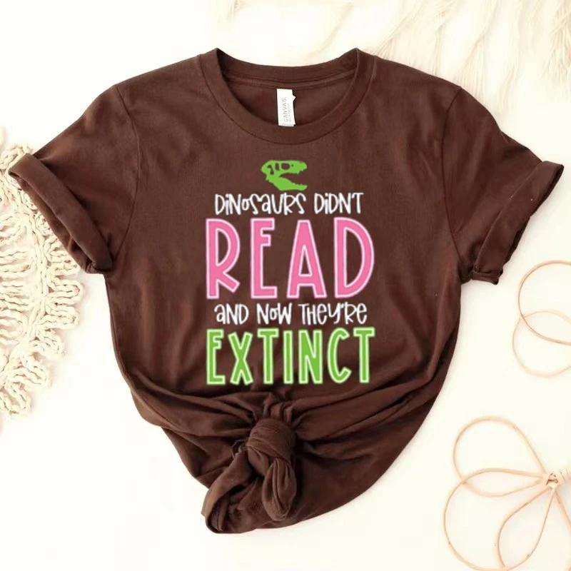 Dinosaurs Didn't Read And Now They Are T-shirt  Teacher Appreciation Tee  Cute Teacher Shirt  y2k aesthetic