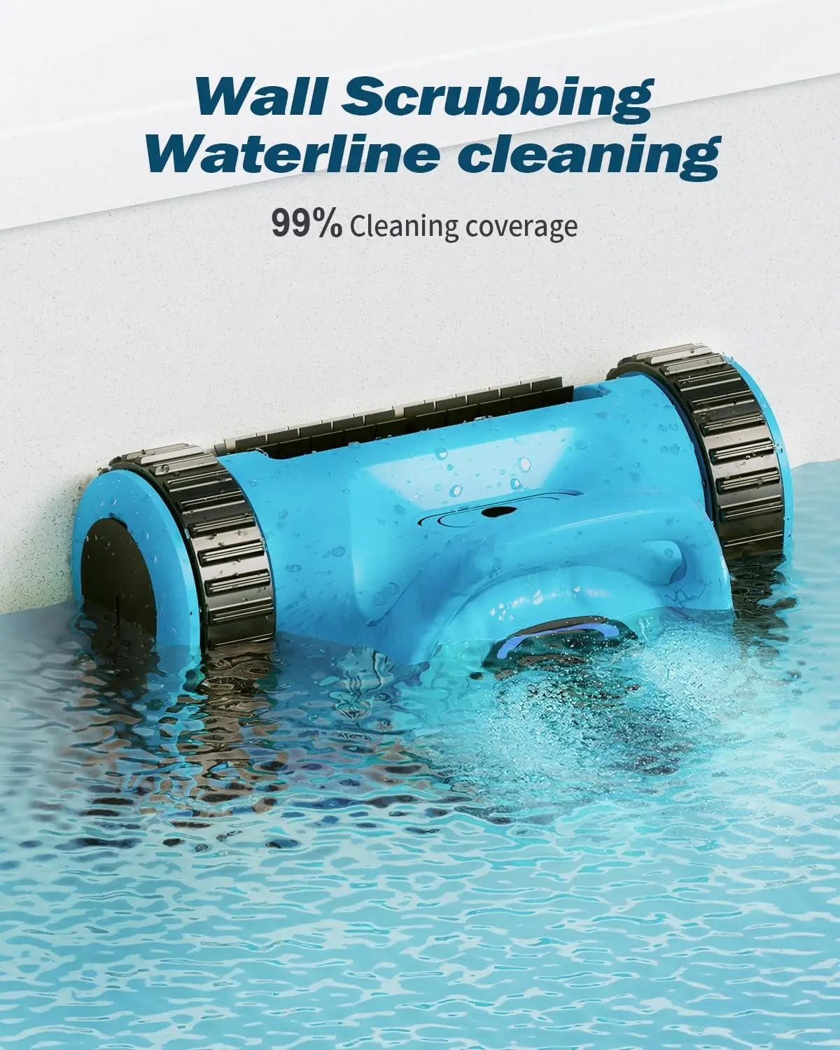 Pool Vacuum for Pools: Cordless Automatic Robotic Pool Cleaners for Swimming Pool Wall and Waterline Cleaning wi