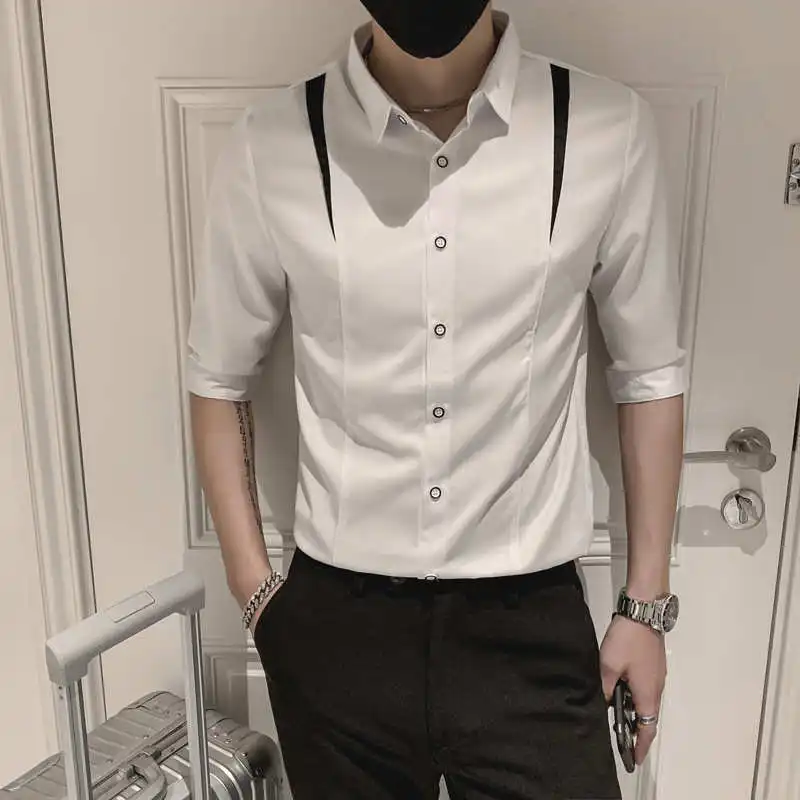 

Men's Slim Fit Seven Quarter Sve irt Sun Protection Treaent Cotton Youth Faion Ice Sensation Travel Casual Commute S...