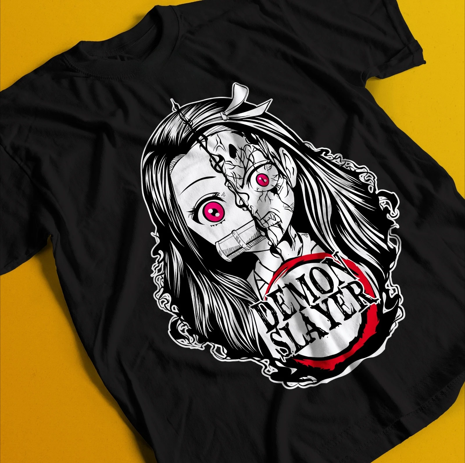 Demon Slayer Shirt Nezuko T-Shirt Tanjiro T-Shirt Muzan Doma Tee Inosuke Zenitsu Sommer-T-Shirt für Herren und Damen, atmungsaktives T-Shirt-Oberteil