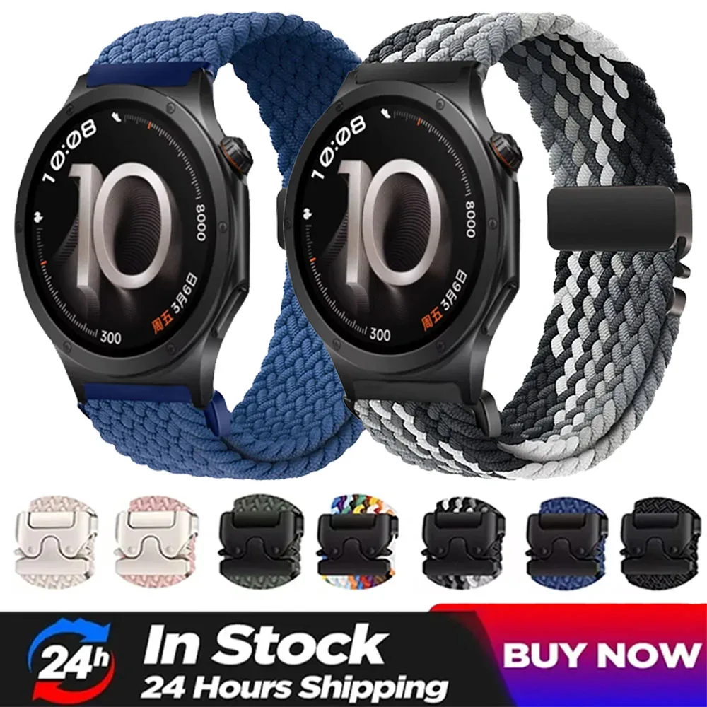 20/22mm Nylon Braided Loop Band for Oneplus Watch 46mm Lite 3 2 2R Comfortable Sports Bracelet OPPO Watch S X3 X2 X 4 Pro Strap