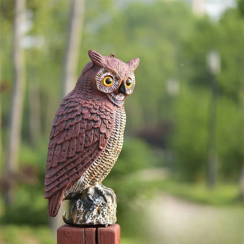 Simulated garden decoration, owl blowing crafts, hunting bait, rodent repellent, bird scaring device