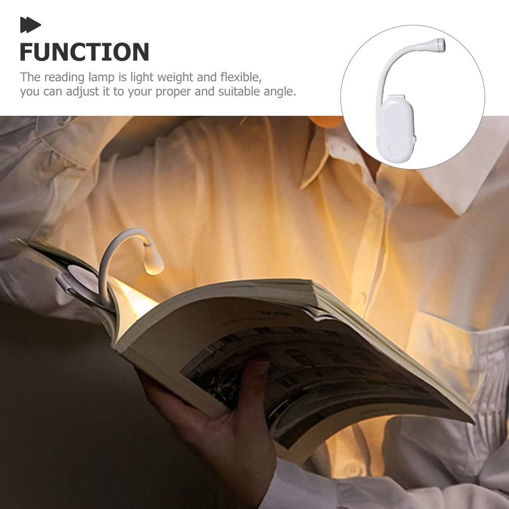 

Mini USB Night Light White LED Reading Book Light For Reading Lamp for Kids Books Clip Rechargeable Desk Lamp Small