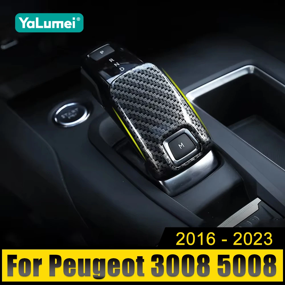 

For Peugeot 3008 5008 GT For Citroen C5 Aircross 2017 2018 2019 2020 2021 2022 2023 Car Gear Shift Knob Gear Cover Accessories