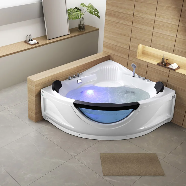 

Guangdong Sanitary Ware Manufacturer Massage Bathroom Tub Shower Acrylic Bathtub With Pillows