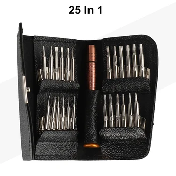 25 çok küçük hassas Hex Torx yıldız Mini tornavida seti bit onarım aracı kiti ev telefonu tamir DIY el aracı aksesuarla