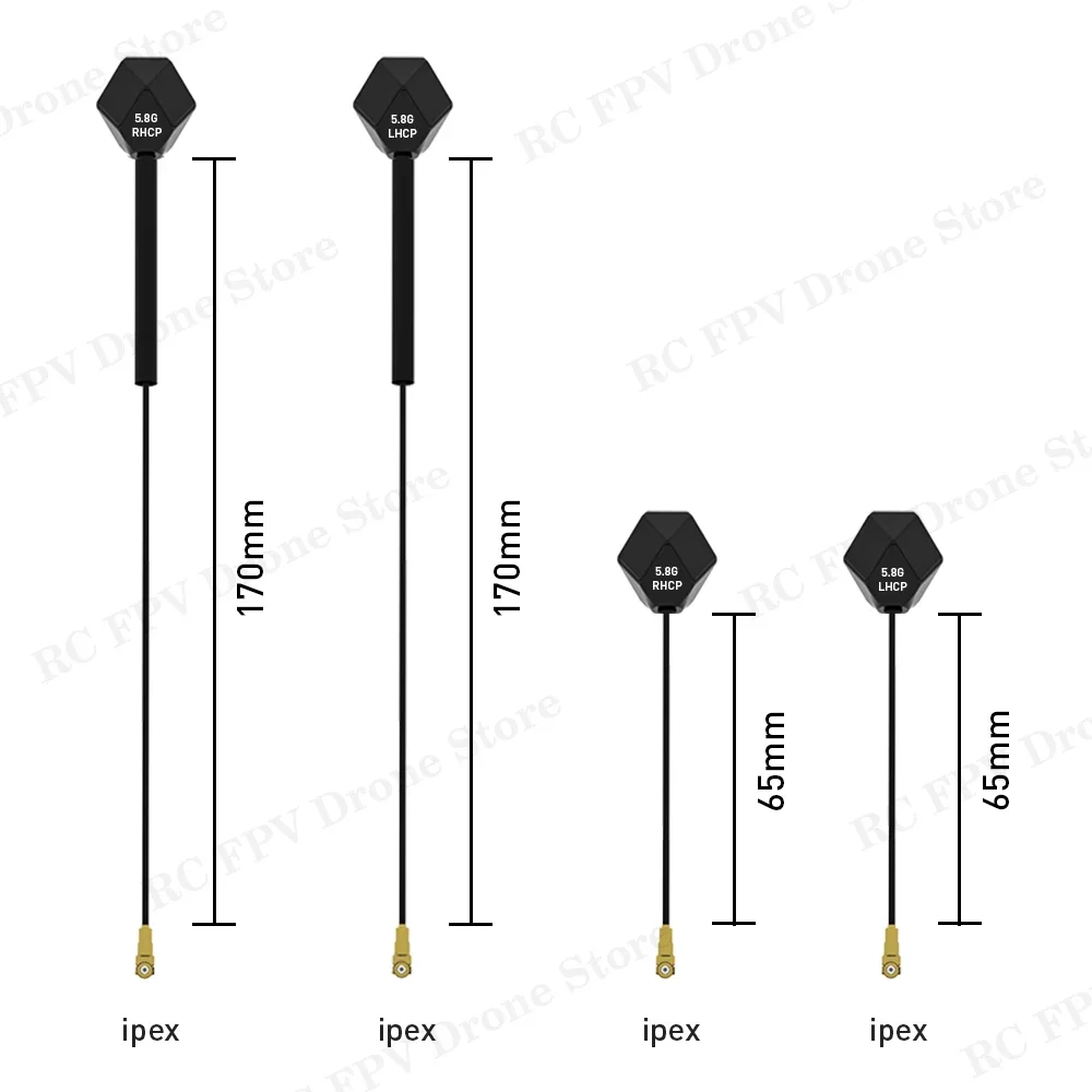 IFlight Albatross V2 5.8GHz 2.4dBi Antena ipex/90° MMCX LHCP RHCP 65MM/150MM/170MM dla części drona wyścigowego FPV