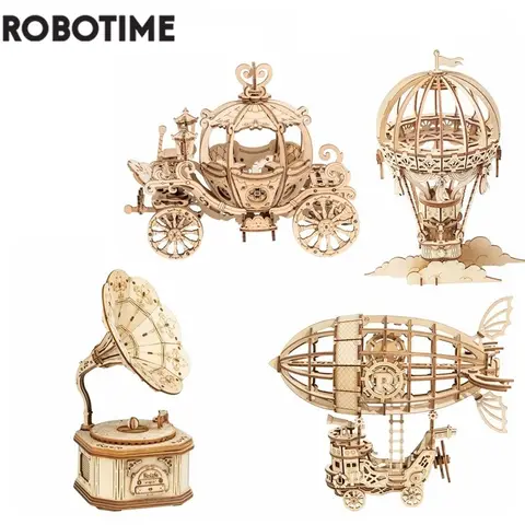 3D Wooden Gramophone Puzzle Robotime