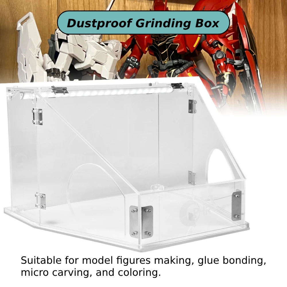 Portable Versatile Dustproof Case Wood Carving Acrylic Grinding Dust Box Polishing Work Box for Engraving Sanding Polishing