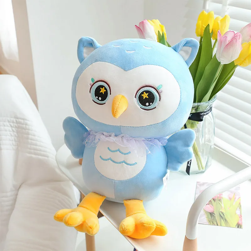 Creative Plush Toy Lovely Owl Soft Doll Cute Cartoon Owl Bird New Toy Hug Pillow Birthday Gift w2000