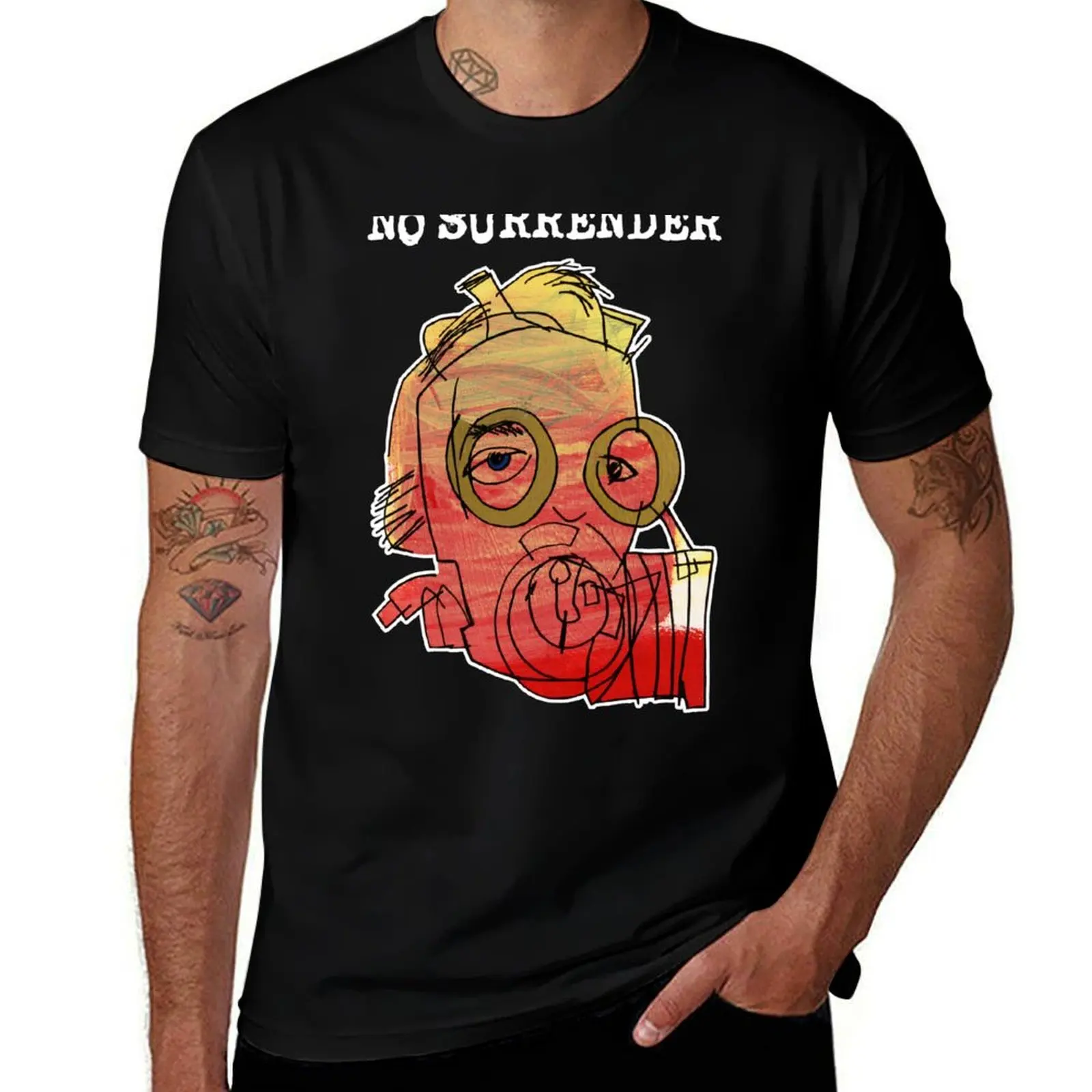 NO SURRENDER (in resilient shades of a refreshing Vodka Sunrise) T-Shirt Moisture Wicking Athletic T-Shirt