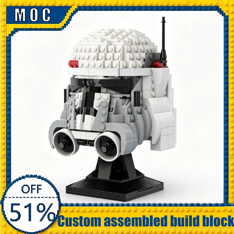 

NEW 758 PCS Creative Exquisite Helmet MOC Model Building Blocks Assembly Toy Educational Learning Birthday Gift Adults Display