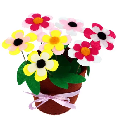 Flower Pot Crafts Toys for Children Kids DIY Potted Plant Kindergarten Learning Education Toys Montessori Teaching Aids Toy