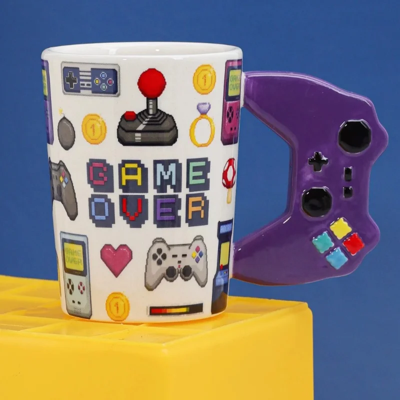 Handmade Ceramic Coffee Cup 350ml Game Controller Style Home Breakfast Milk Cup Creative Birthday Gift