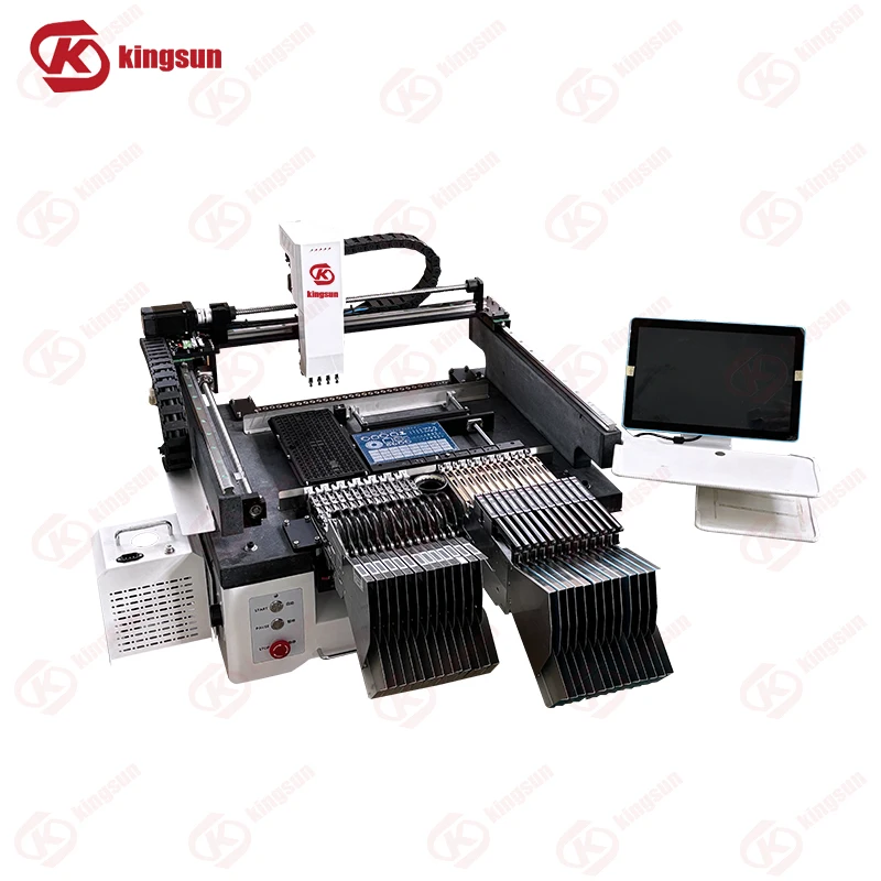 Desktop Pick And Place Machine Automatic Electronics Production Machinery 2/4 Head High Precision Pcb Smt Pick And Place Machine