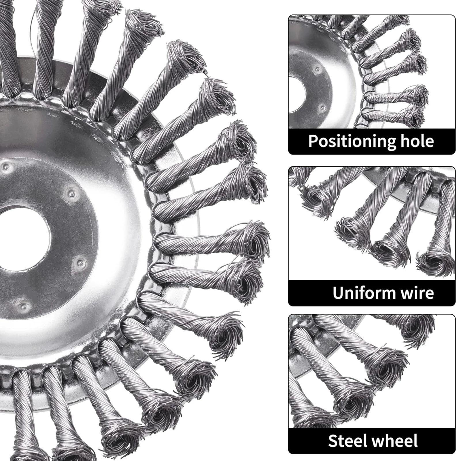 6/8 นิ้วลวดเหล็กเครื่องตัดแปรงโรตารีTrimmerชุดหัววัชพืชเครื่องตัดใบมีดใช้งานร่วมกับString Trimmers,Mossหญ้าสนิมRe