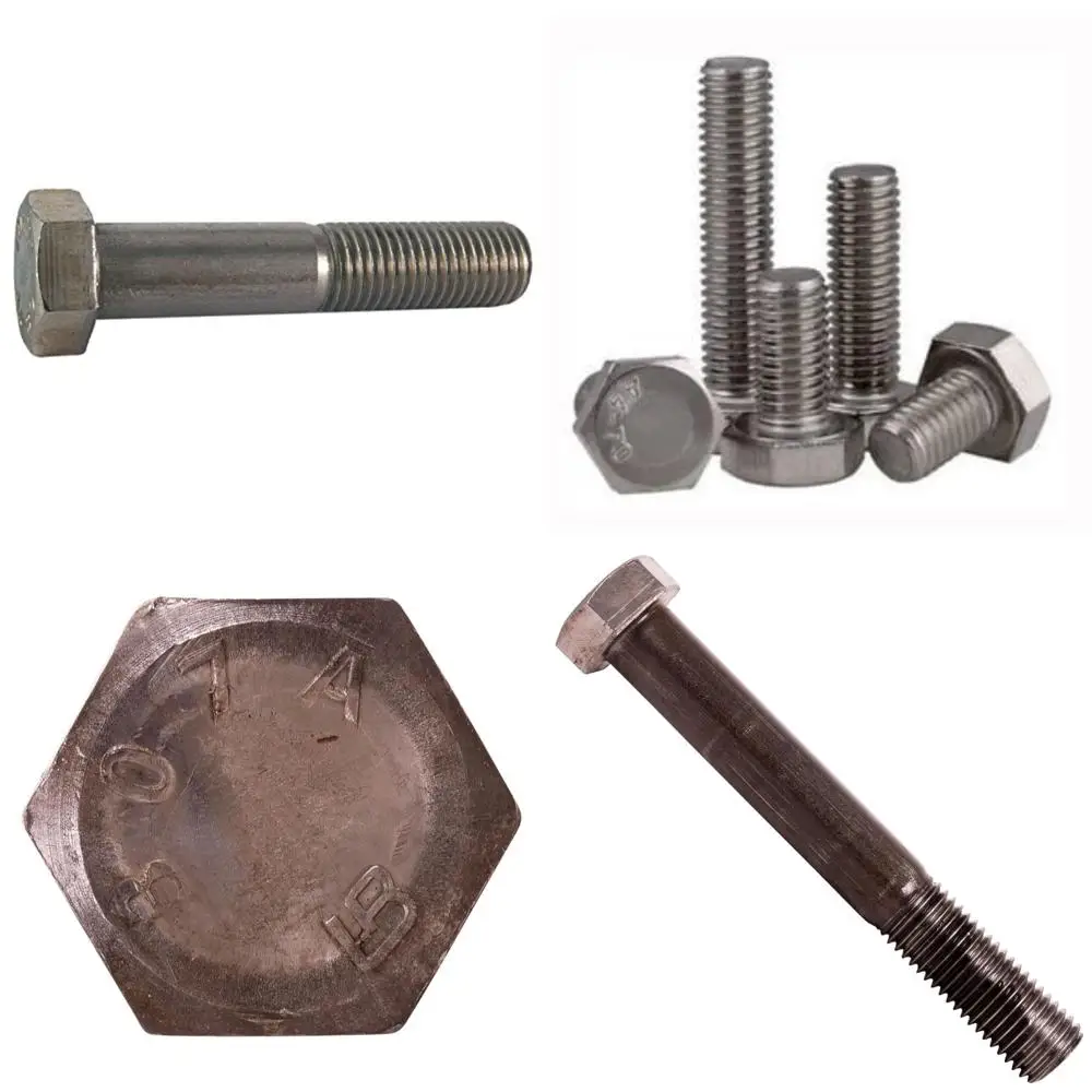 مسامير بغطاء رأس سداسي ملولبة بالكامل M16-2.00 × 170 مم من الفولاذ المقاوم للصدأ، خيط خشن، 10 عبوات، مسامير شديدة التحمل