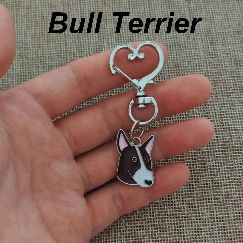 Dog Boxer Keychain Animal Bull Terrier Whippet Rotatable Key Ring Cute Queen Gift