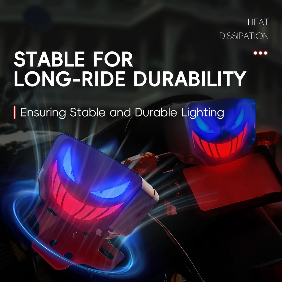 Universal Motorcycle LED Integrated Tail Light Strobe Rear Turn Signal Brake Lamp Universal Dynamic Warning Indicator Blinker