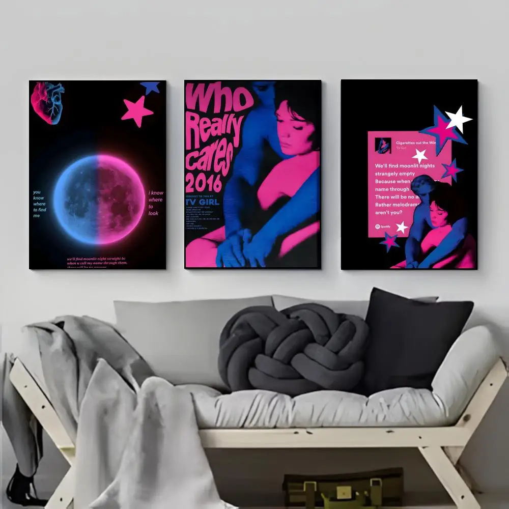 Singer Who Really Cares-T-TV Girl album Poster Poster HD  Waterproof Wall Sticker Bar Living Room Decor Gift