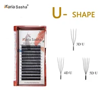 Pestañas Postizas en Forma de U 3D 4D 5D, Extensiones de Pestañas Suaves, Maquillaje, Pestañas de Volumen