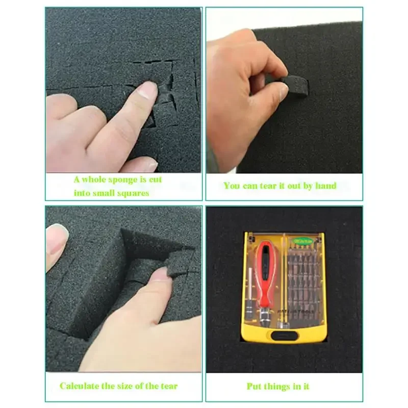 Pre-Cut Foam Insert Grid Sponge High Density Pick Pluck Precorted Shadow Foam For Toolbox Hard Case Flight Case Transport System