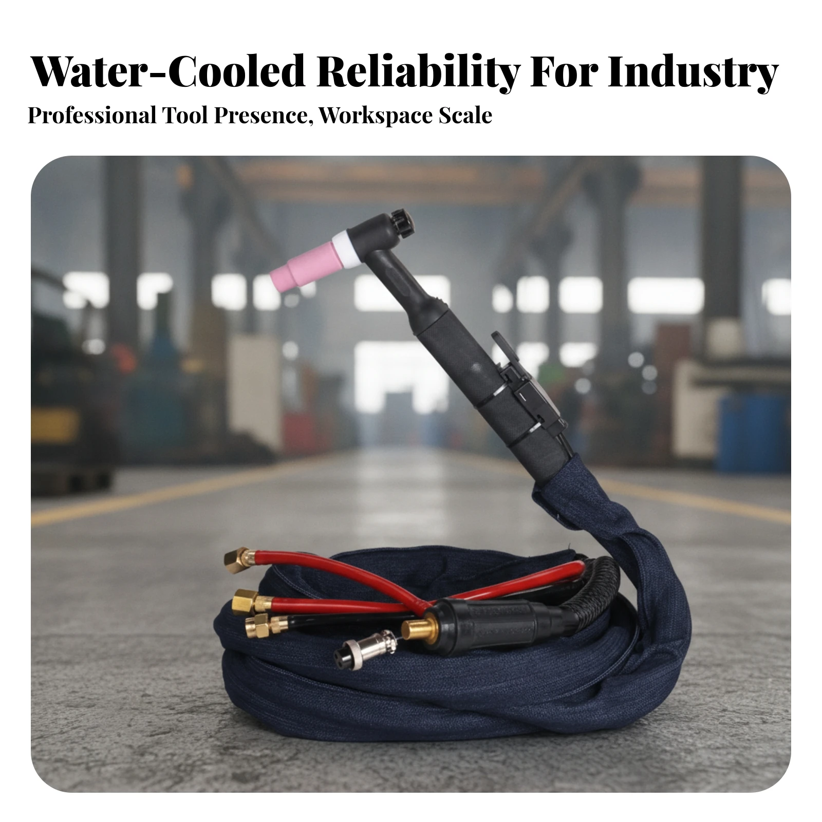 WP-18 Fusing Torch Quick-Connect Argon Gas-Shielded Fusing Torch Angled for Welders, Fabrication Shops, Repair Jobs