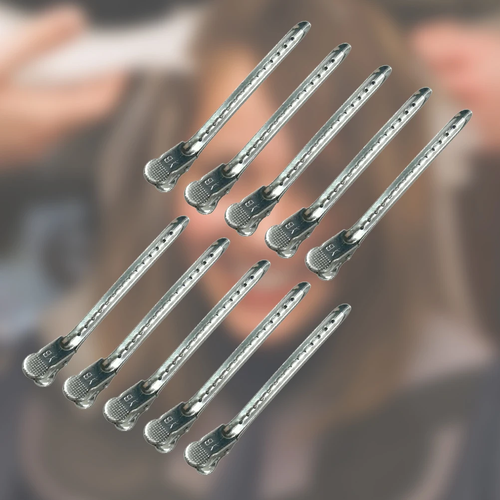 

10pcs Double Hinged Salon Hairdressing Clips For Thick Thin Hair Styling Salon Home Use Women Girls Pro Hairdressers Teeth Hair