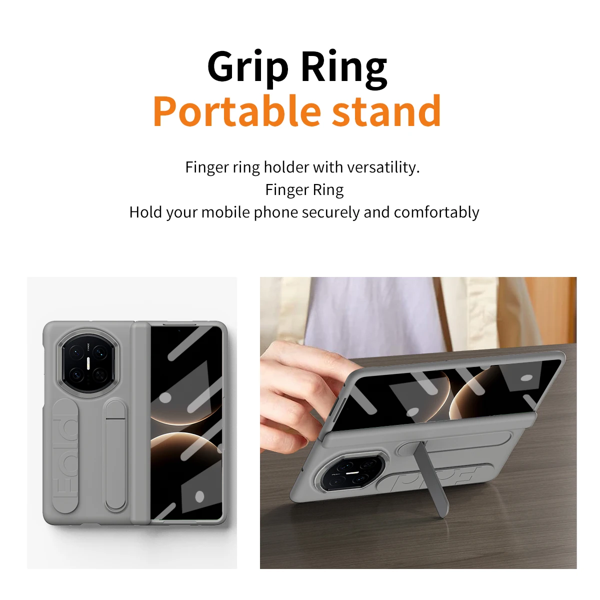 Hinge Funda for Huawei Mate X7 X6 X5 X3 Case Wristband Wrist Strap Stand Front Screen Glass Protection Plastic Cover Capa view 5