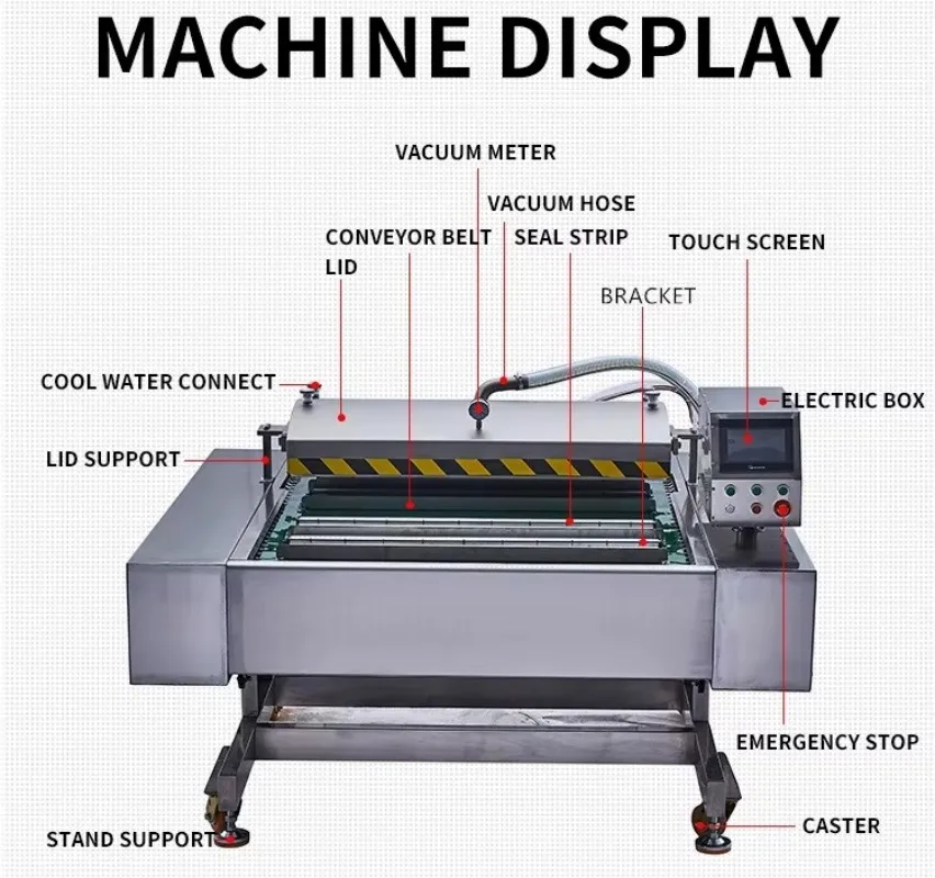 Vacuum Skin Pack Machine For Meat Seafood Food Tray Packaging Automatic Sealer Customized