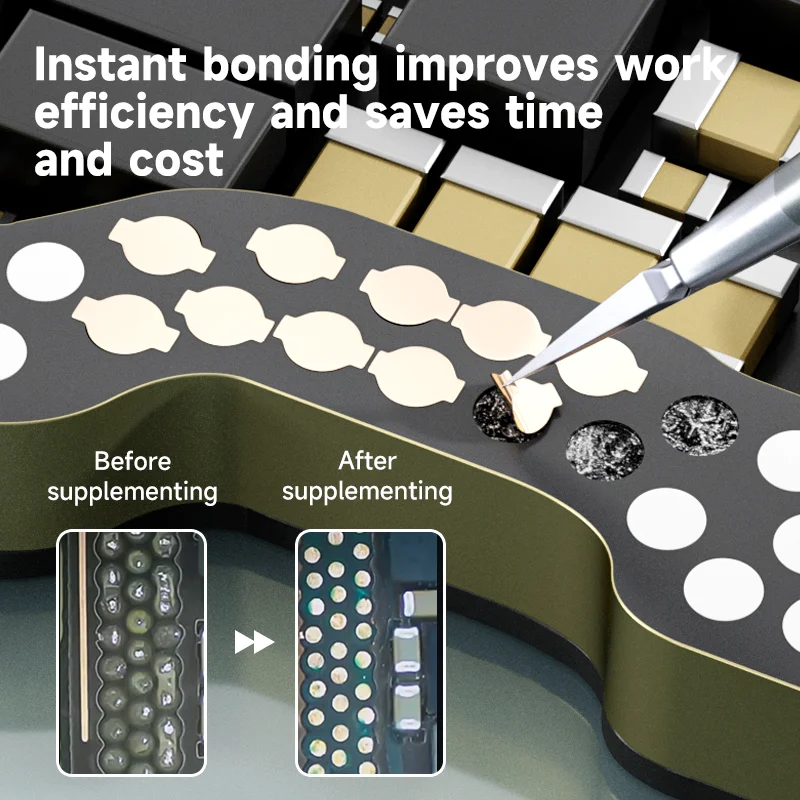 XZZ Flywire Repair Punktschweißpflaster, Lötplatten mit ultradünnen und festen Stiften, schnell Punktreparatur-Schweißwerkzeug-Sets